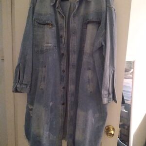 Women's Light Blue Denim Jean Jacket